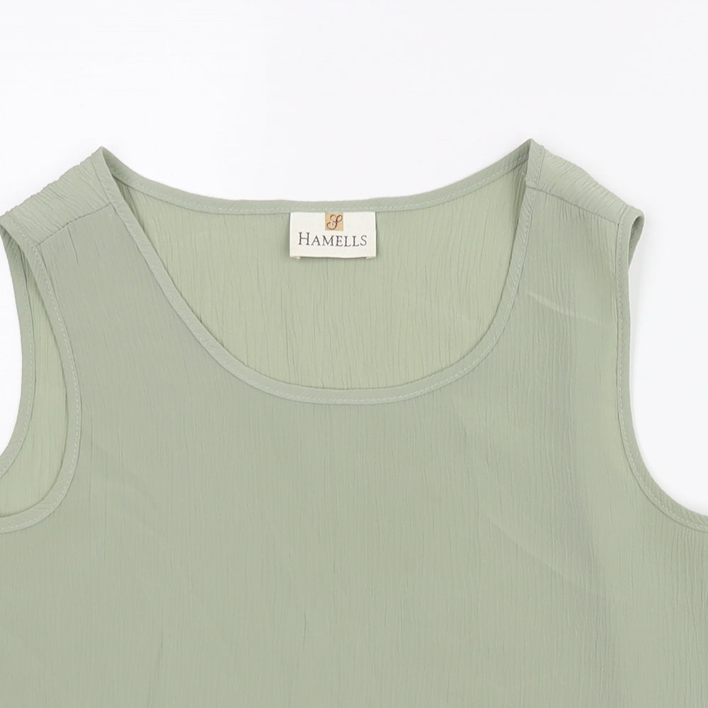 Womens UK Size 10 Hamells Green Camisole Blouse
