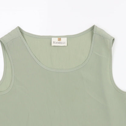Womens UK Size 10 Hamells Green Camisole Blouse