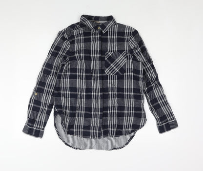 Womens UK Size 8 Marks and Spencer Blue Basic Button-Up