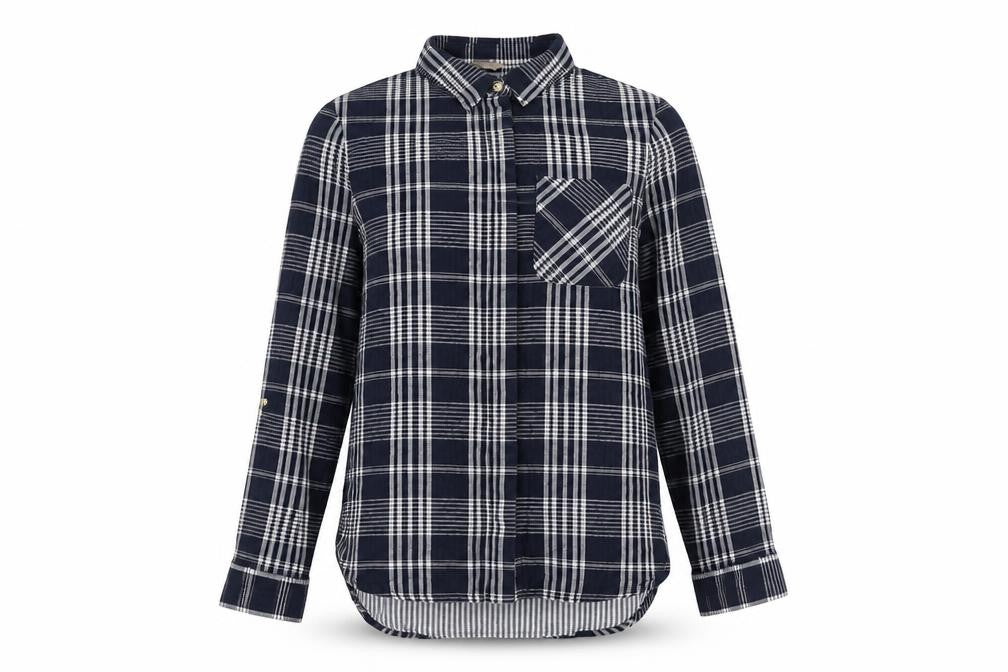 Womens UK Size 8 Marks and Spencer Blue Basic Button-Up