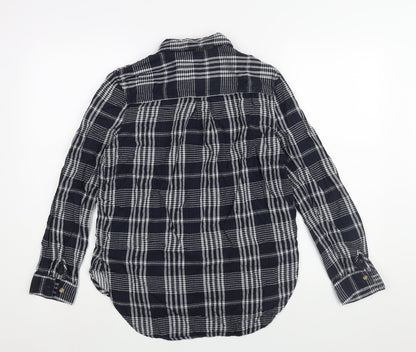 Womens UK Size 8 Marks and Spencer Blue Basic Button-Up