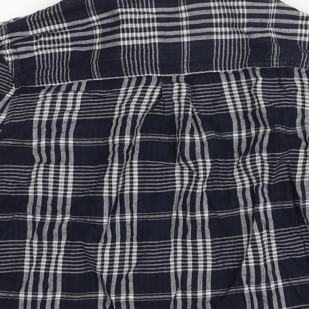 Womens UK Size 8 Marks and Spencer Blue Basic Button-Up