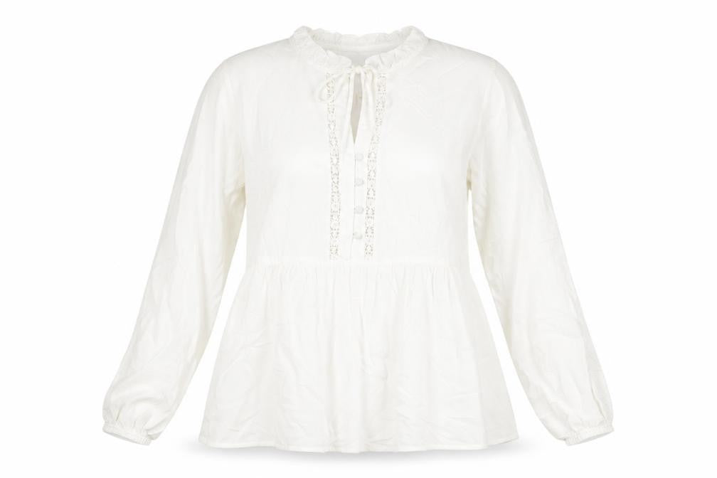 Womens UK Size XL TEX White Basic Blouse