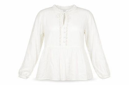 Womens UK Size XL TEX White Basic Blouse