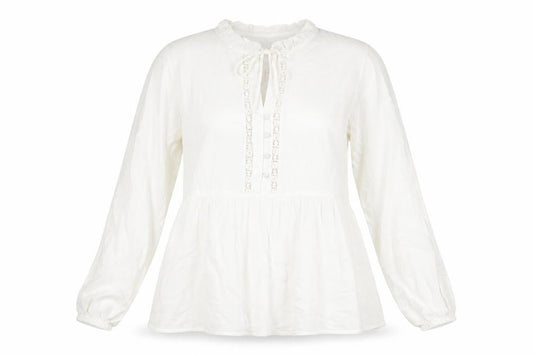 Womens UK Size XL TEX White Basic Blouse