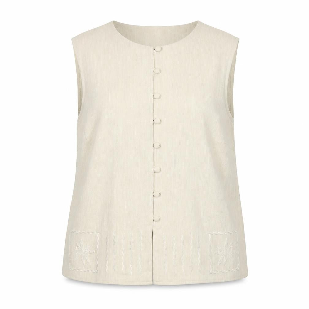 Womens UK Size 14 Berkertex Beige Camisole Blouse