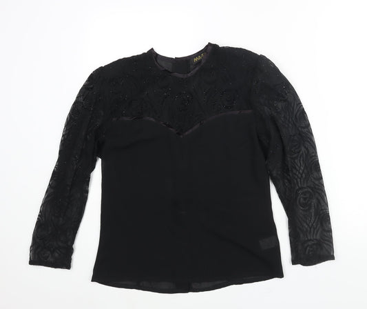 Womens UK Size 10 Masai Black Basic Blouse