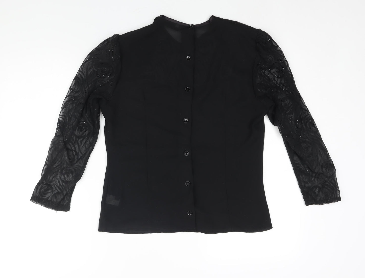 Womens UK Size 10 Masai Black Basic Blouse