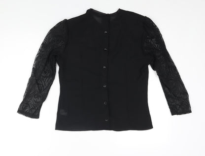 Womens UK Size 10 Masai Black Basic Blouse