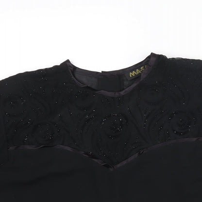 Womens UK Size 10 Masai Black Basic Blouse