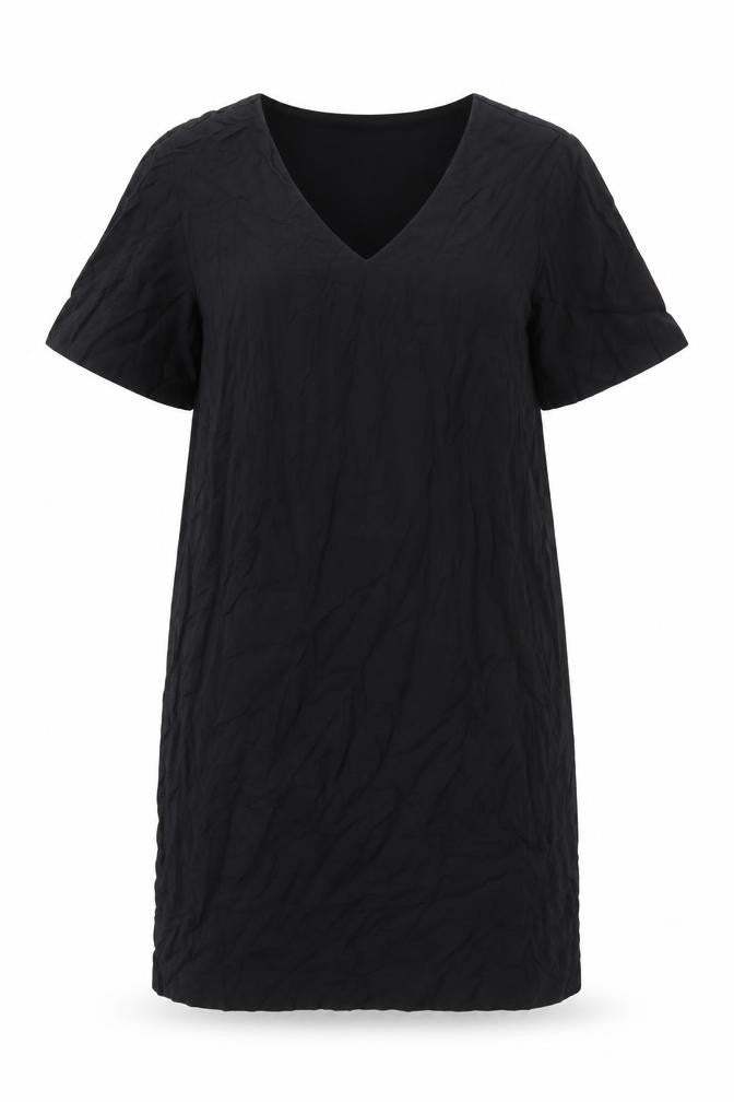 b.young Womens Black Lyocell Shift Size 10 V-Neck Pullover