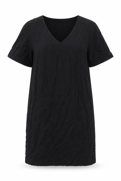 b.young Womens Black Lyocell Shift Size 10 V-Neck Pullover