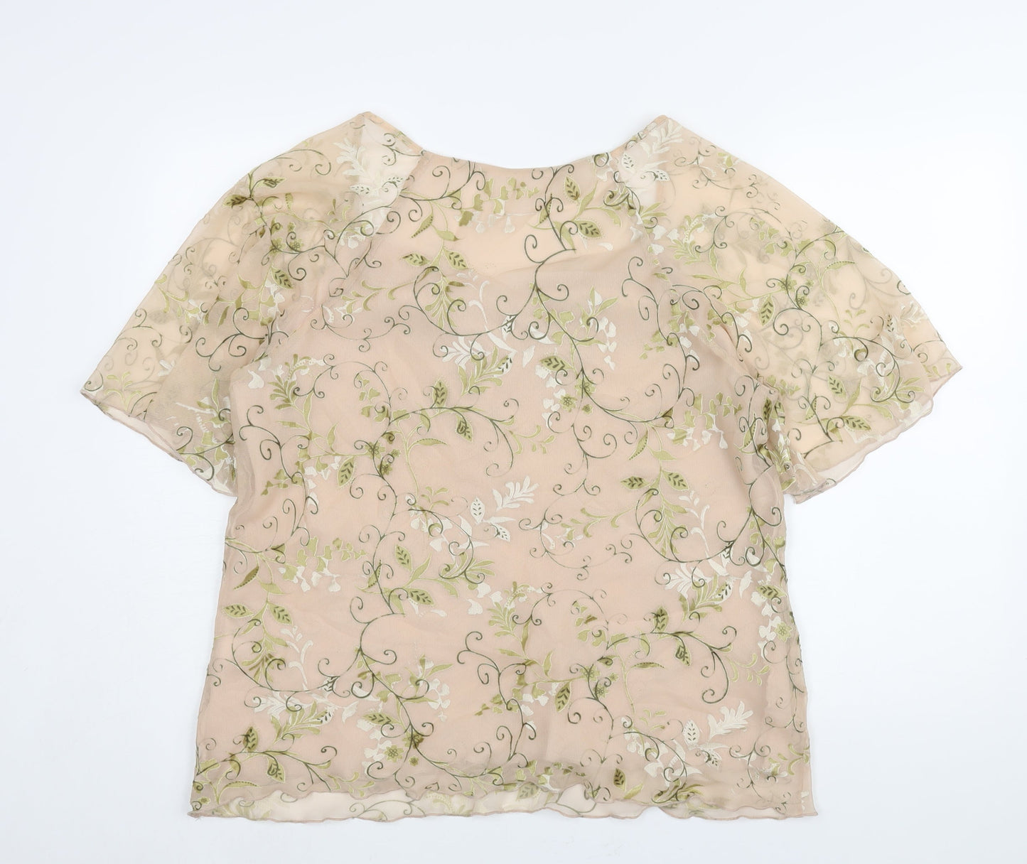 Bonmarché Womens Beige Polyester Basic Blouse Size 20 Sweetheart