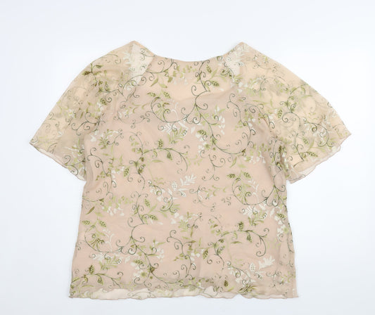 Bonmarché Womens Beige Polyester Basic Blouse Size 20 Sweetheart