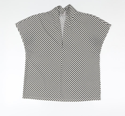 Womens UK Size M H&M Black Basic Blouse