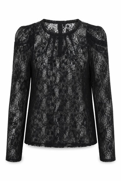 Womens UK Size L Oasis Black Basic Blouse