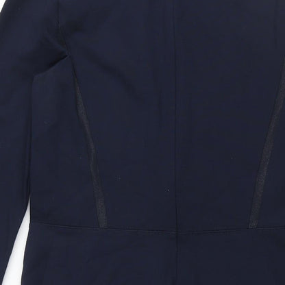 Sandwich Womens Blue Viscose Shift Size L Round Neck Zip