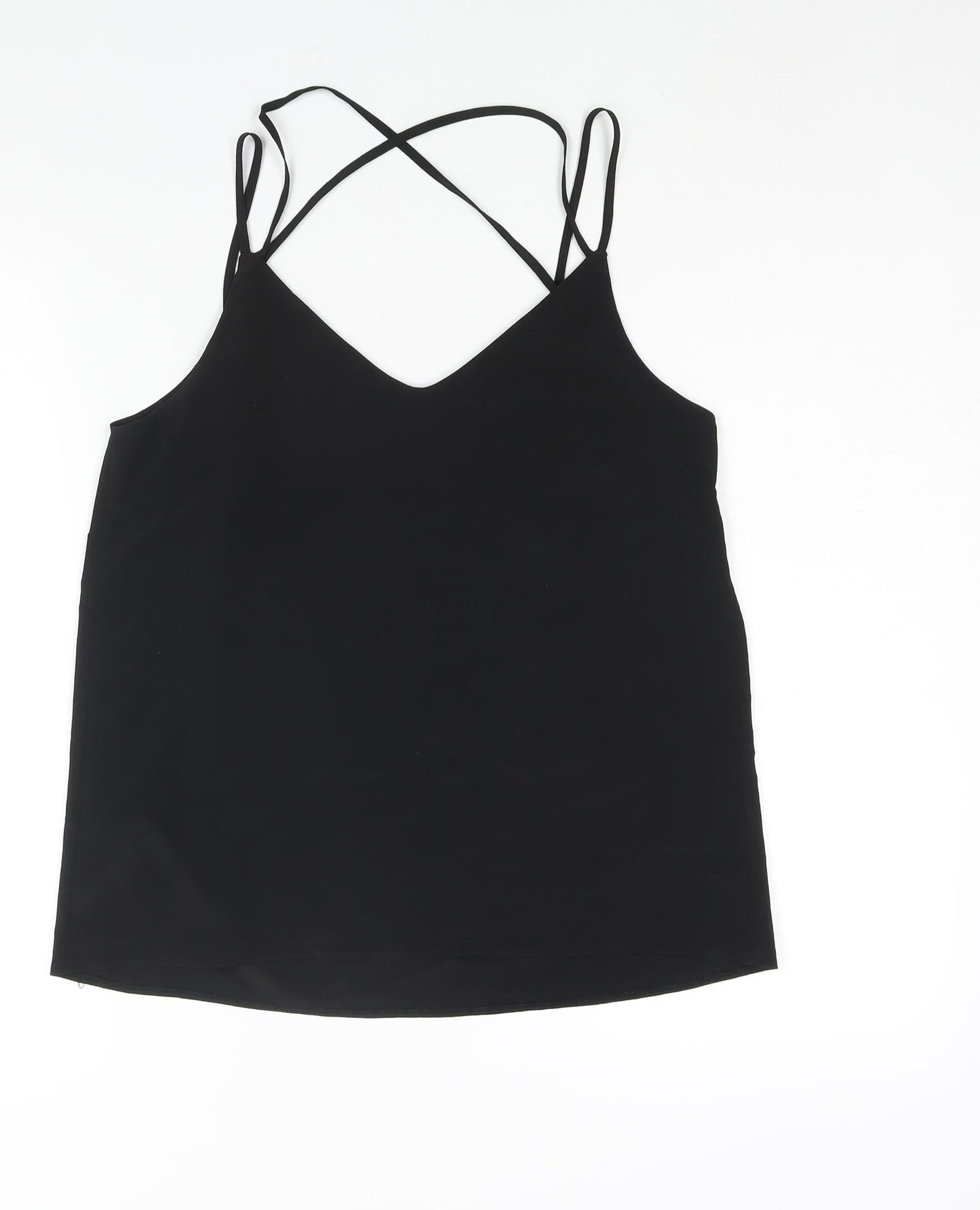Womens UK Size 10 New Look Black Camisole Blouse