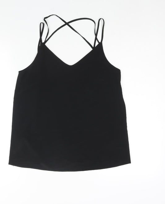 Womens UK Size 10 New Look Black Camisole Blouse