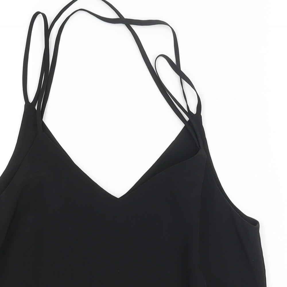 Womens UK Size 10 New Look Black Camisole Blouse