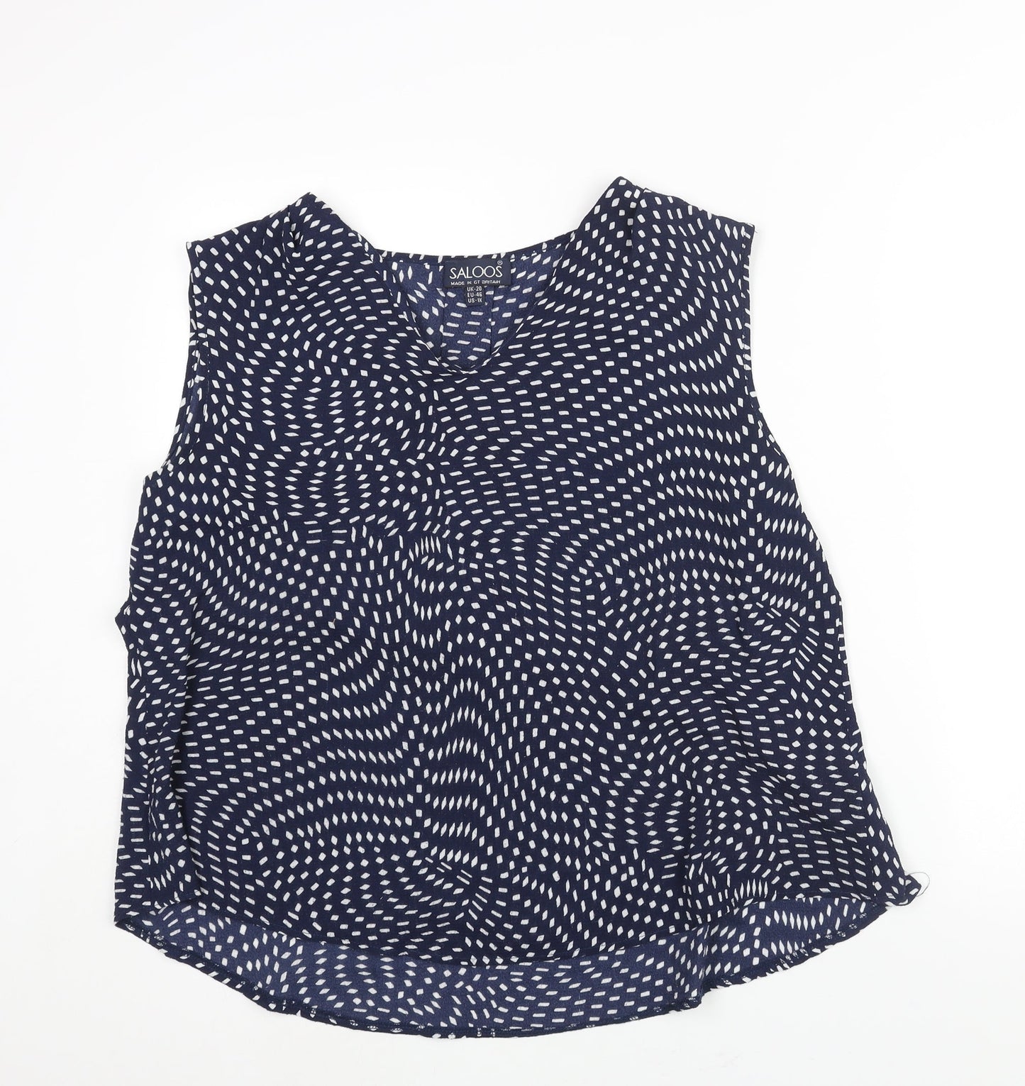 Womens UK Size 20 Saloos Blue Camisole Blouse
