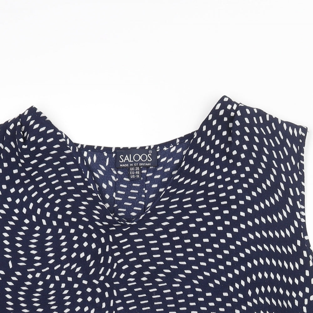 Womens UK Size 20 Saloos Blue Camisole Blouse