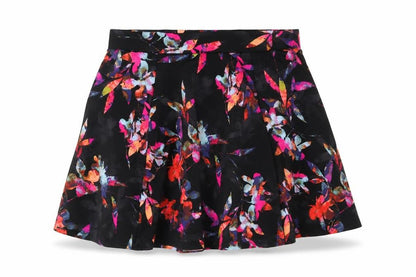 Torrid Womens Black Floral Polyester Skater Skirt Size 36 in