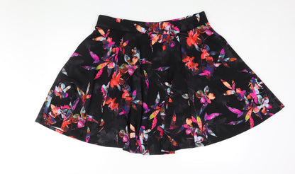 Torrid Womens Black Floral Polyester Skater Skirt Size 36 in