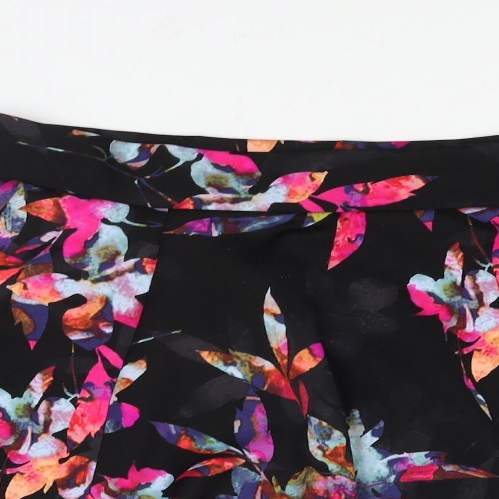 Torrid Womens Black Floral Polyester Skater Skirt Size 36 in