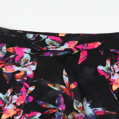 Torrid Womens Black Floral Polyester Skater Skirt Size 36 in
