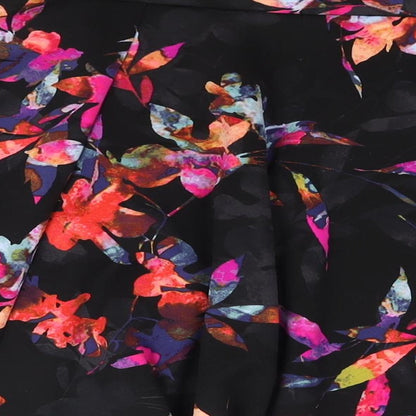 Torrid Womens Black Floral Polyester Skater Skirt Size 36 in
