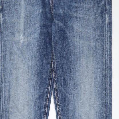 Lee Mens Blue Cotton Skinny Jeans Size 28 in L32 in Regular Zip