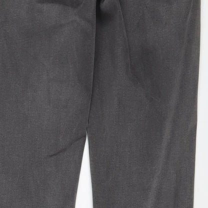 Levi's Womens Grey Cotton Straight Jeans Size 32 in L30 in Slim Zip