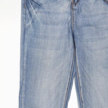 MyHolliys Womens Blue Cotton Skinny Jeans Size M L29 in Regular Zip