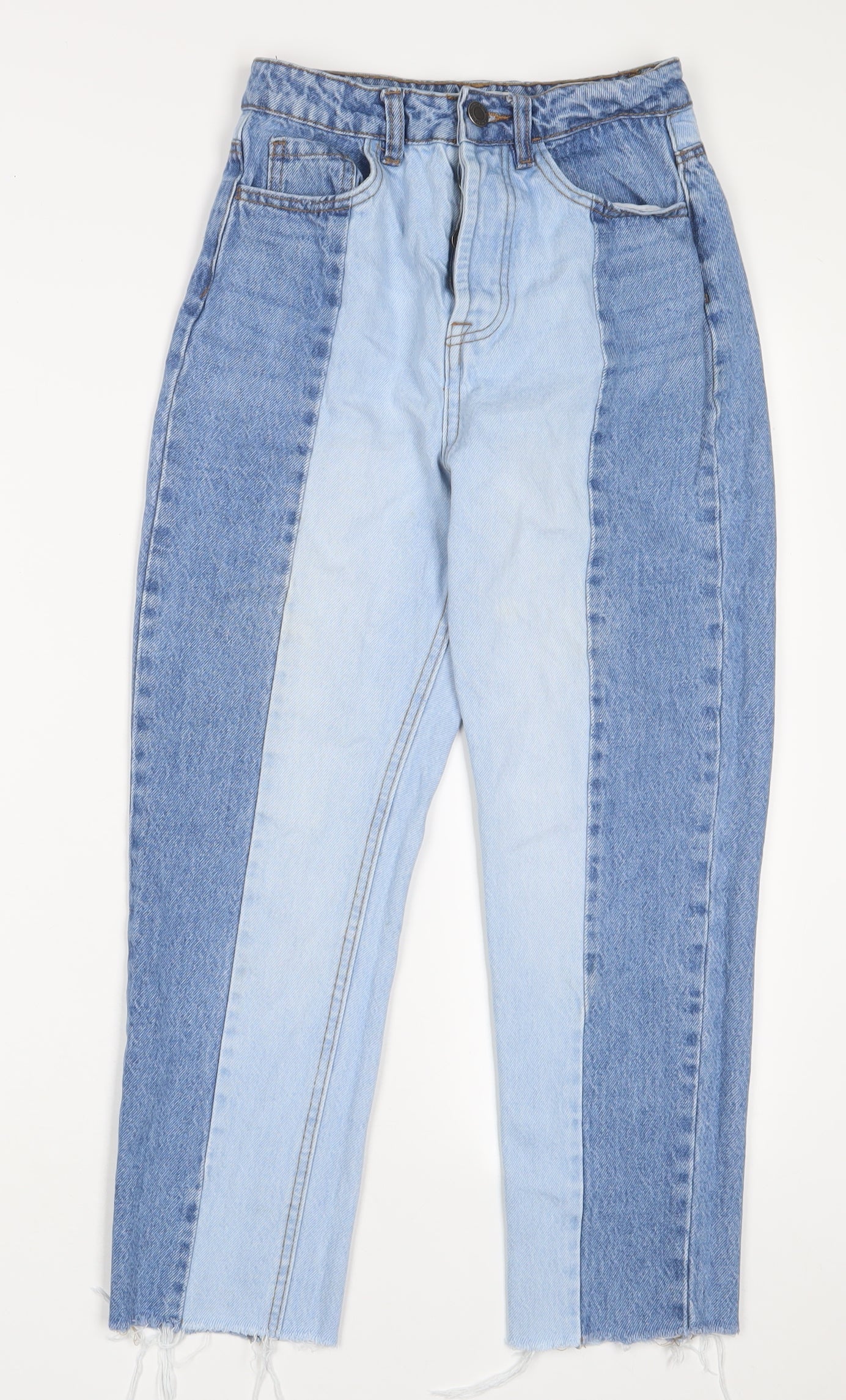 Womens UK Size 4 Stradivarius Regular Fit Straight Blue Jeans