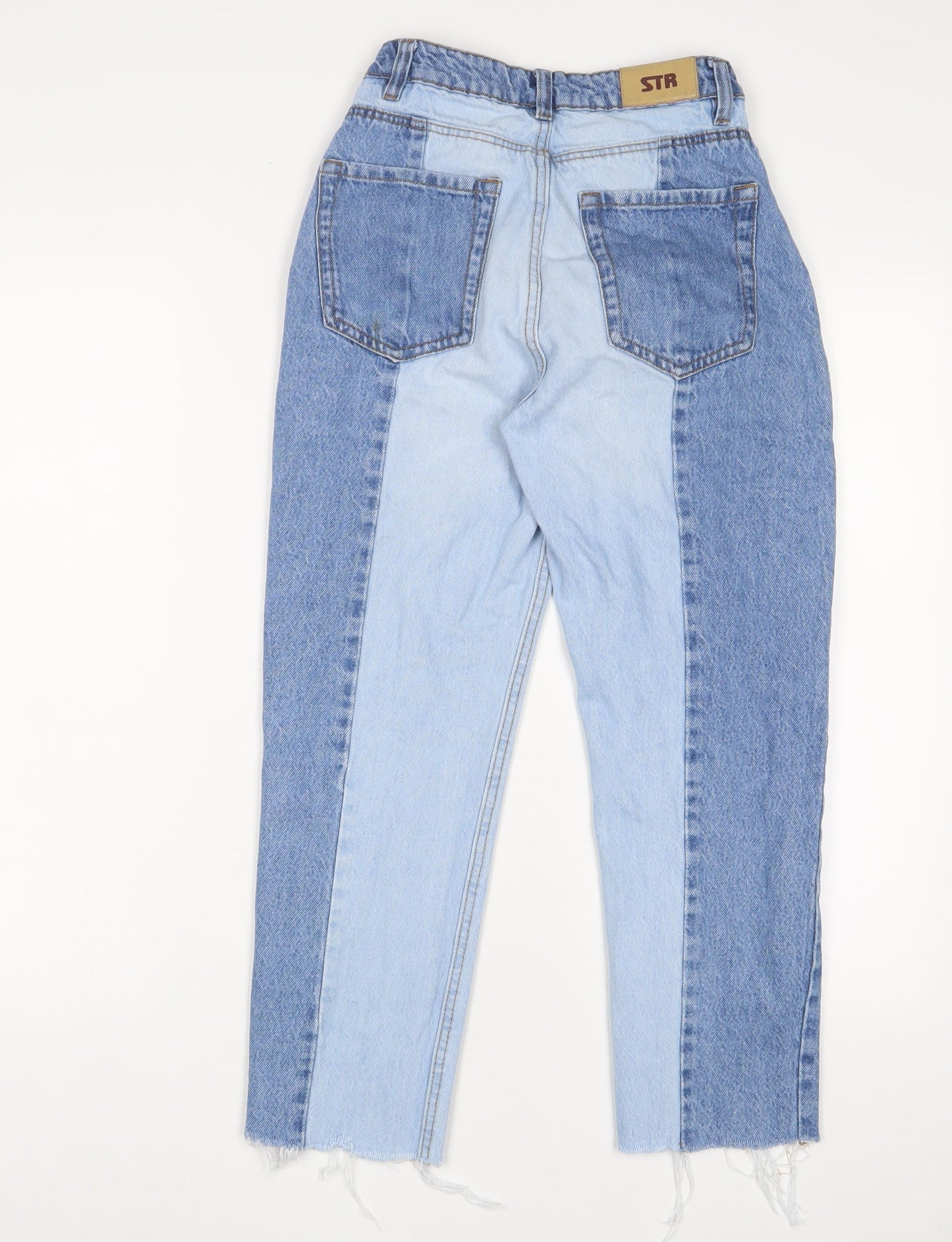 Womens UK Size 4 Stradivarius Regular Fit Straight Blue Jeans