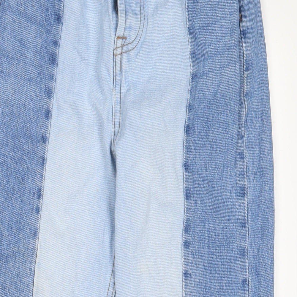 Womens UK Size 4 Stradivarius Regular Fit Straight Blue Jeans