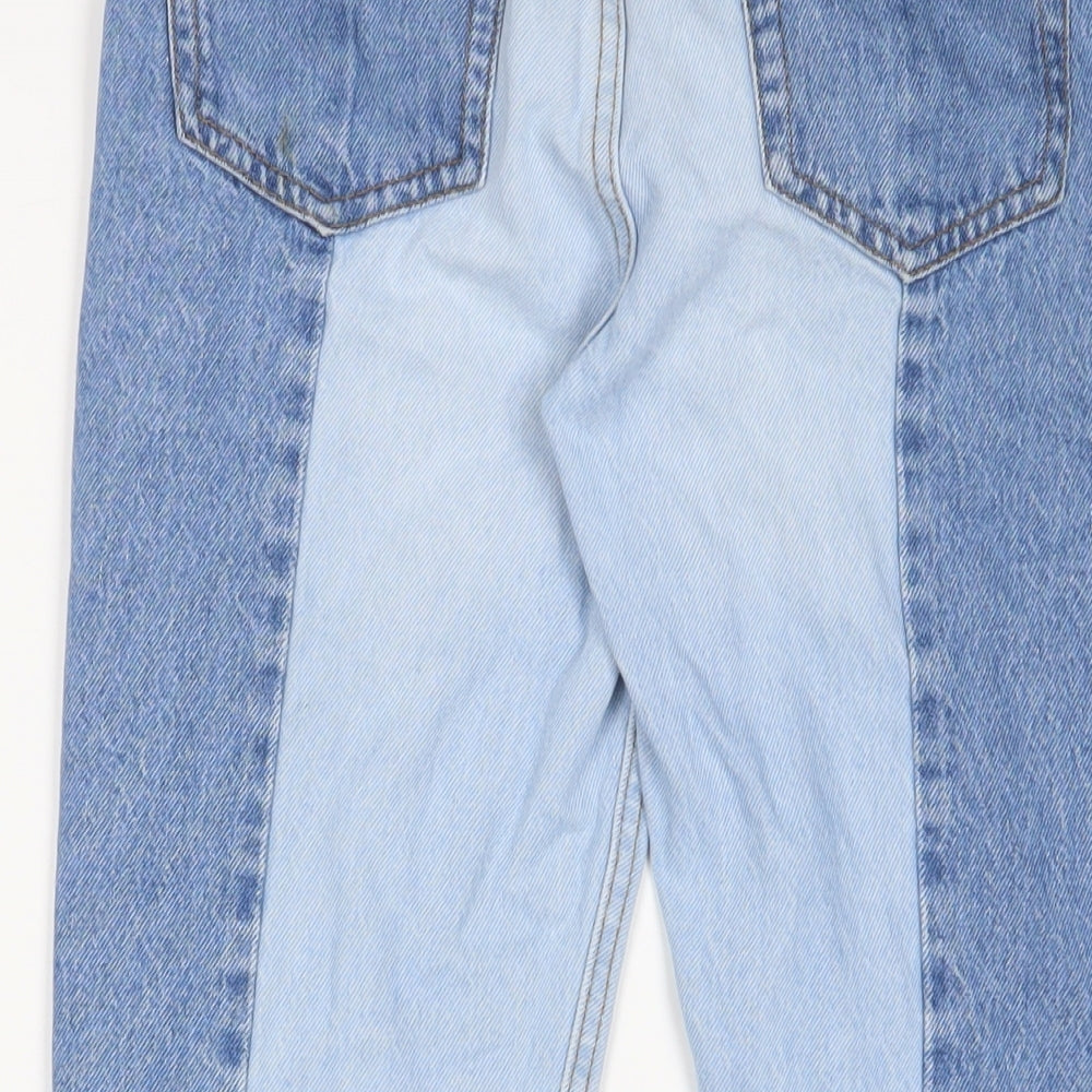 Womens UK Size 4 Stradivarius Regular Fit Straight Blue Jeans