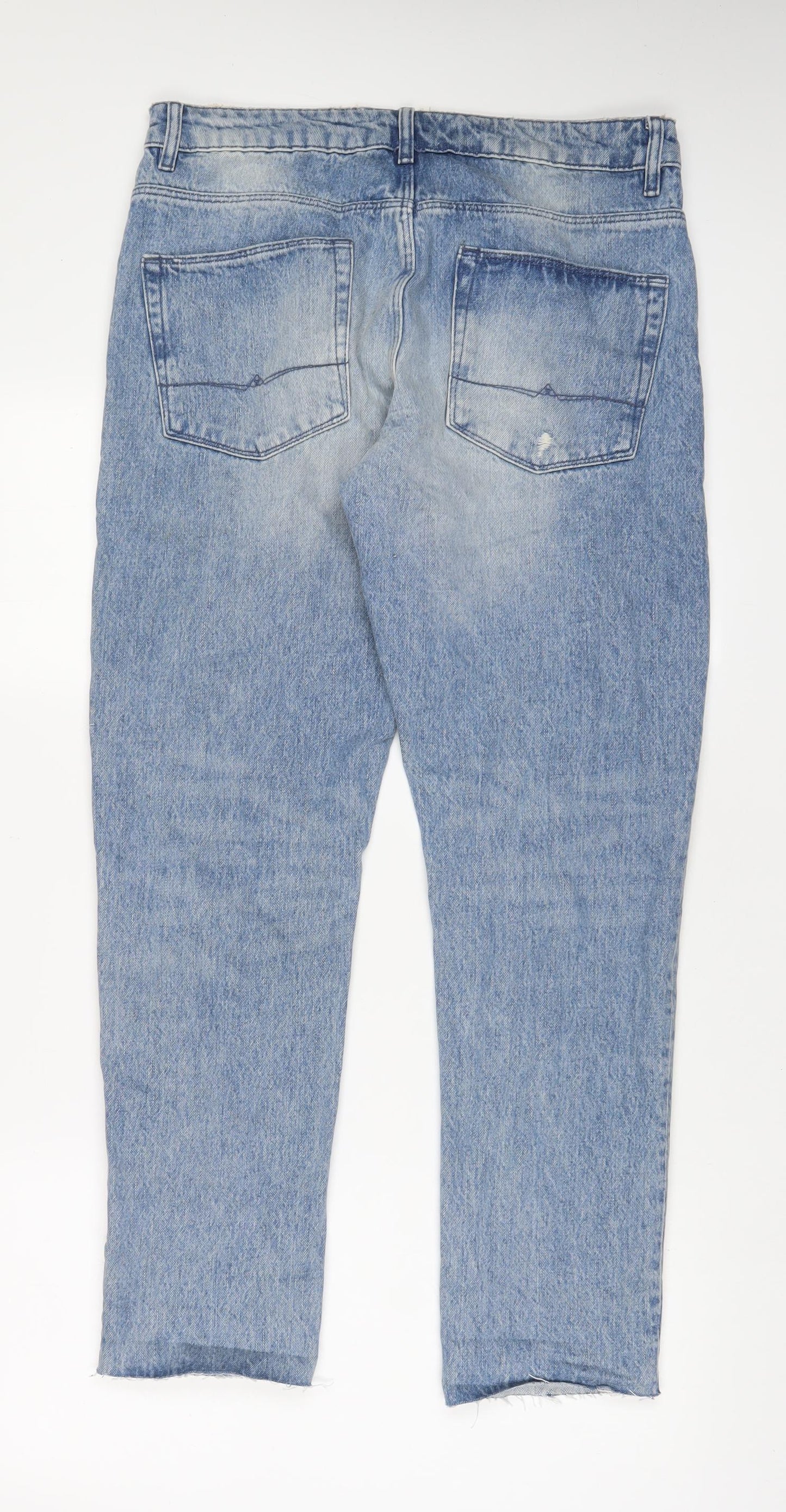 ASOS Mens Blue Cotton Straight Jeans Size 32 in L32 in Regular