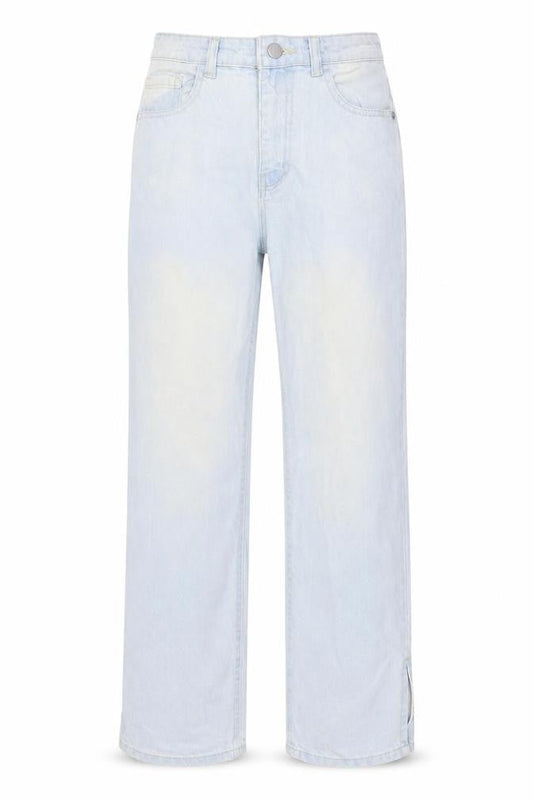 Womens UK Size 8 Zara Regular Fit Wide-Leg Blue Jeans