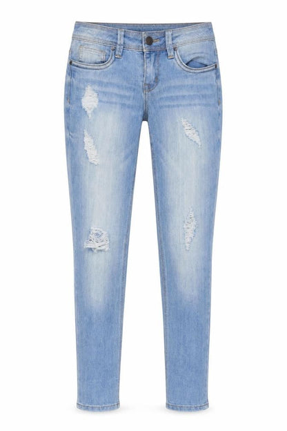 Dollhouse Womens Blue Cotton Skinny Jeans Size 28 in L28 in Regular Zip