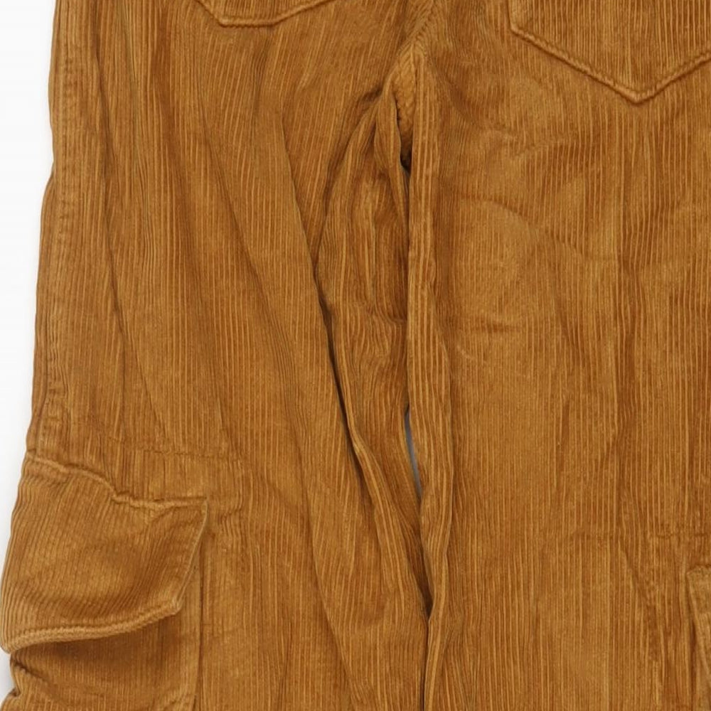 BDG Womens Brown Cotton Trousers Size XS L27 in Regular Zip