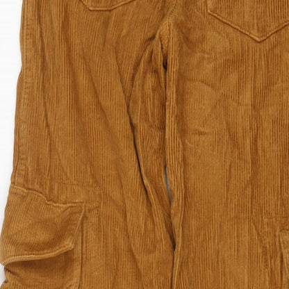 BDG Womens Brown Cotton Trousers Size XS L27 in Regular Zip