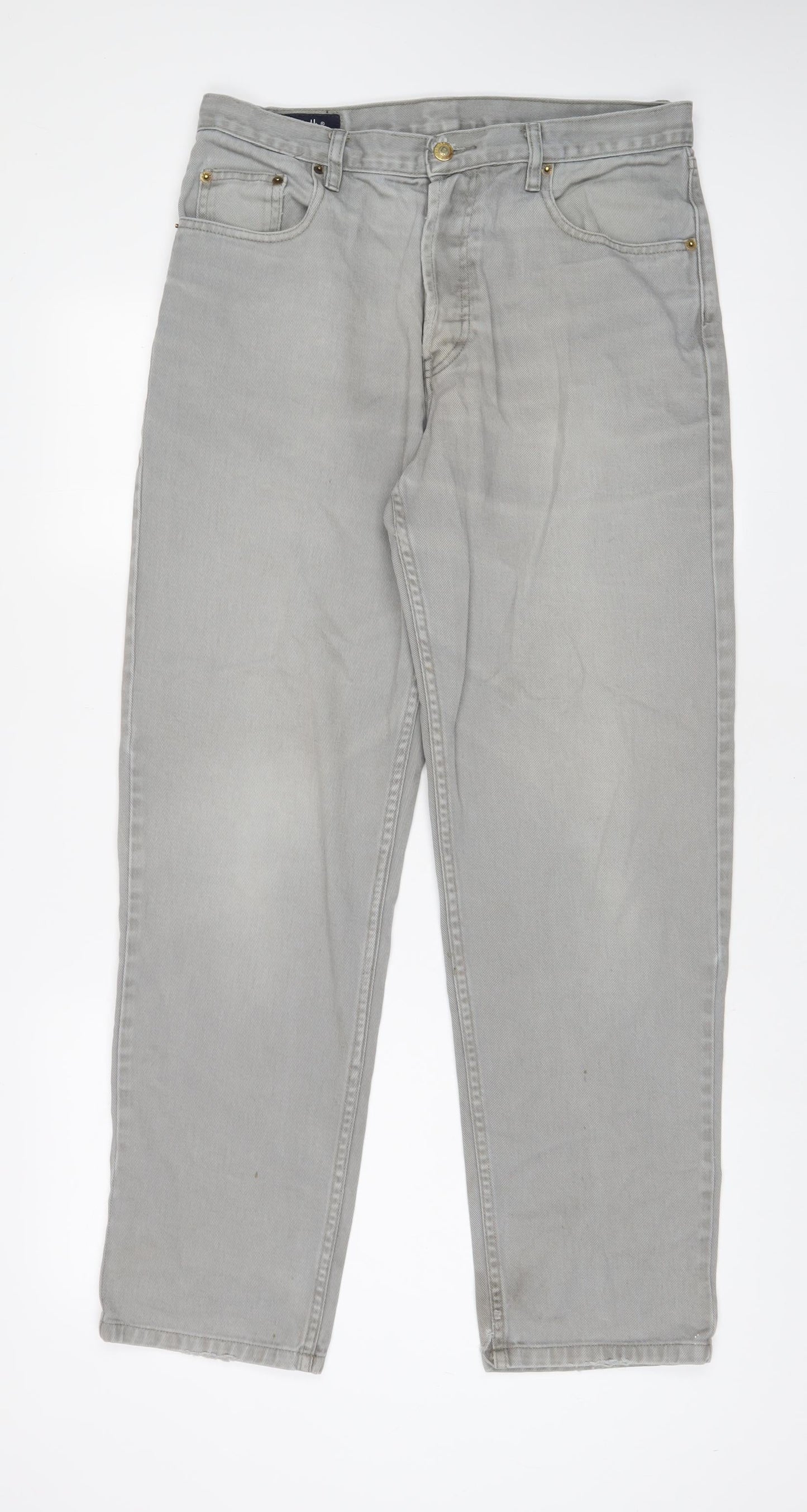 Mens UK Size 32 in Republic Regular Fit Straight Grey Jeans