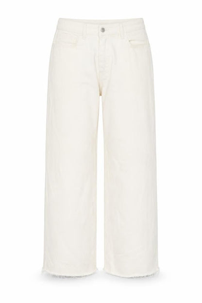 Collusion Womens Beige Cotton Wide-Leg Jeans Size 28 in L32 in Regular Zip