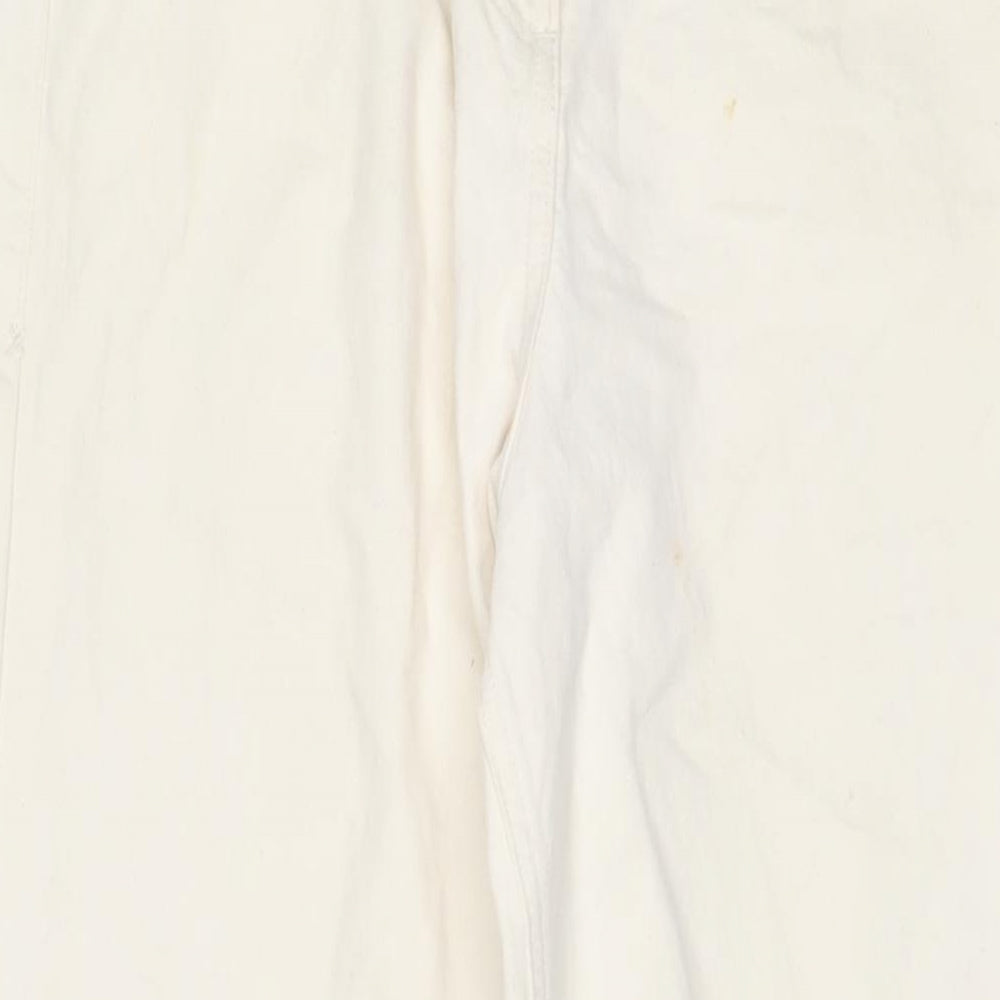 COLLUSION Womens Beige Cotton Wide-Leg Jeans Size 28 in L32 in Regular Zip