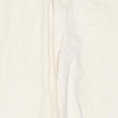 COLLUSION Womens Beige Cotton Wide-Leg Jeans Size 28 in L32 in Regular Zip