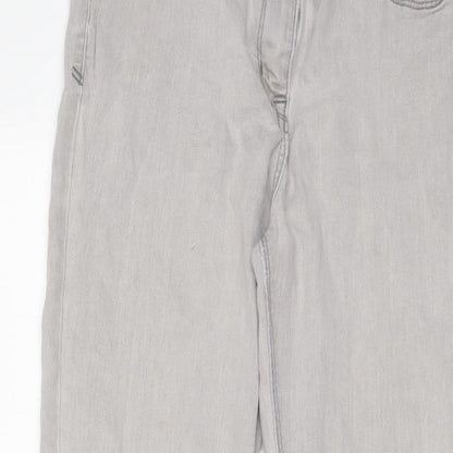 NEXT Womens Grey Cotton Skinny Jeans Size 12 L30 in Regular Zip