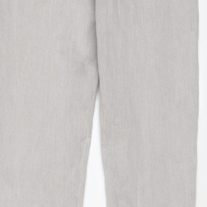 NEXT Womens Grey Cotton Skinny Jeans Size 12 L30 in Regular Zip