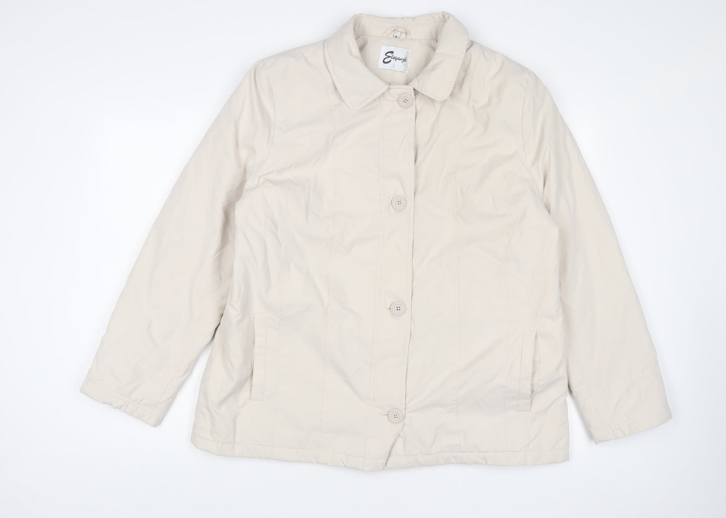Womens UK Size L Elegance Beige Jacket